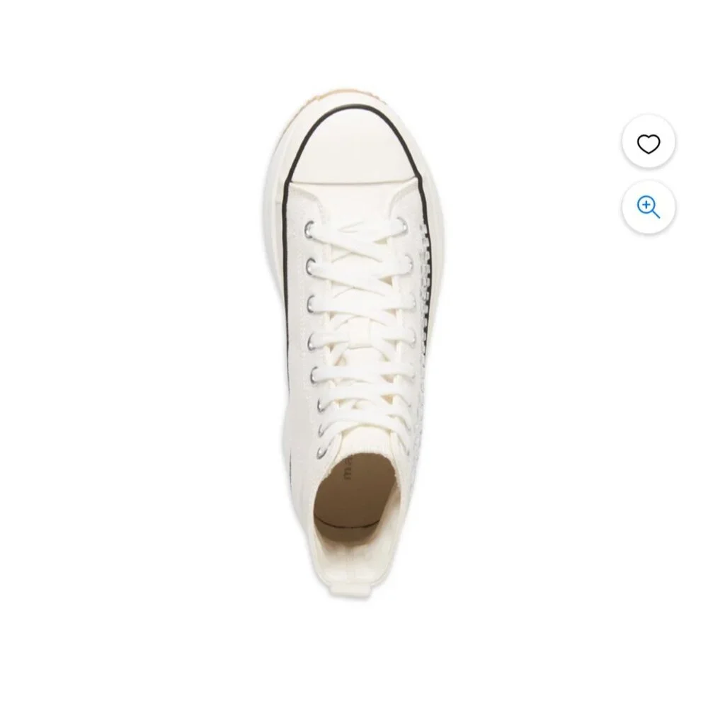 Madden Girl Winnona platform Rhinestone‎ sneaker sz 9.5 platform white high top